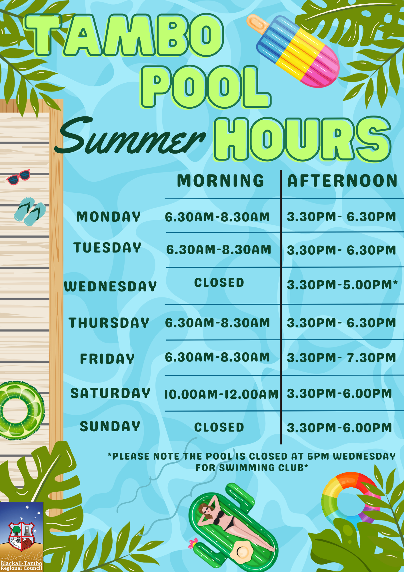 Tambo pool summer hours