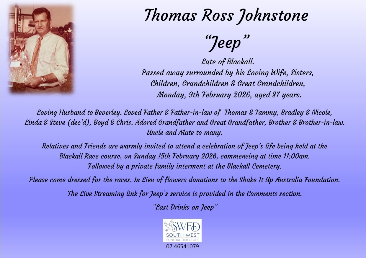 Funeral Notice Johnstone 